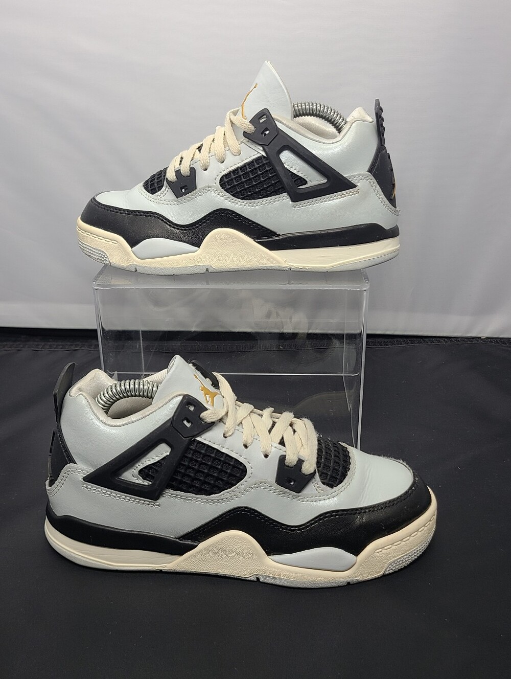 Air Jordan 4 Retro Ps Preschool 'platinum Gold' Black Fz8586-070 kids size 1Y